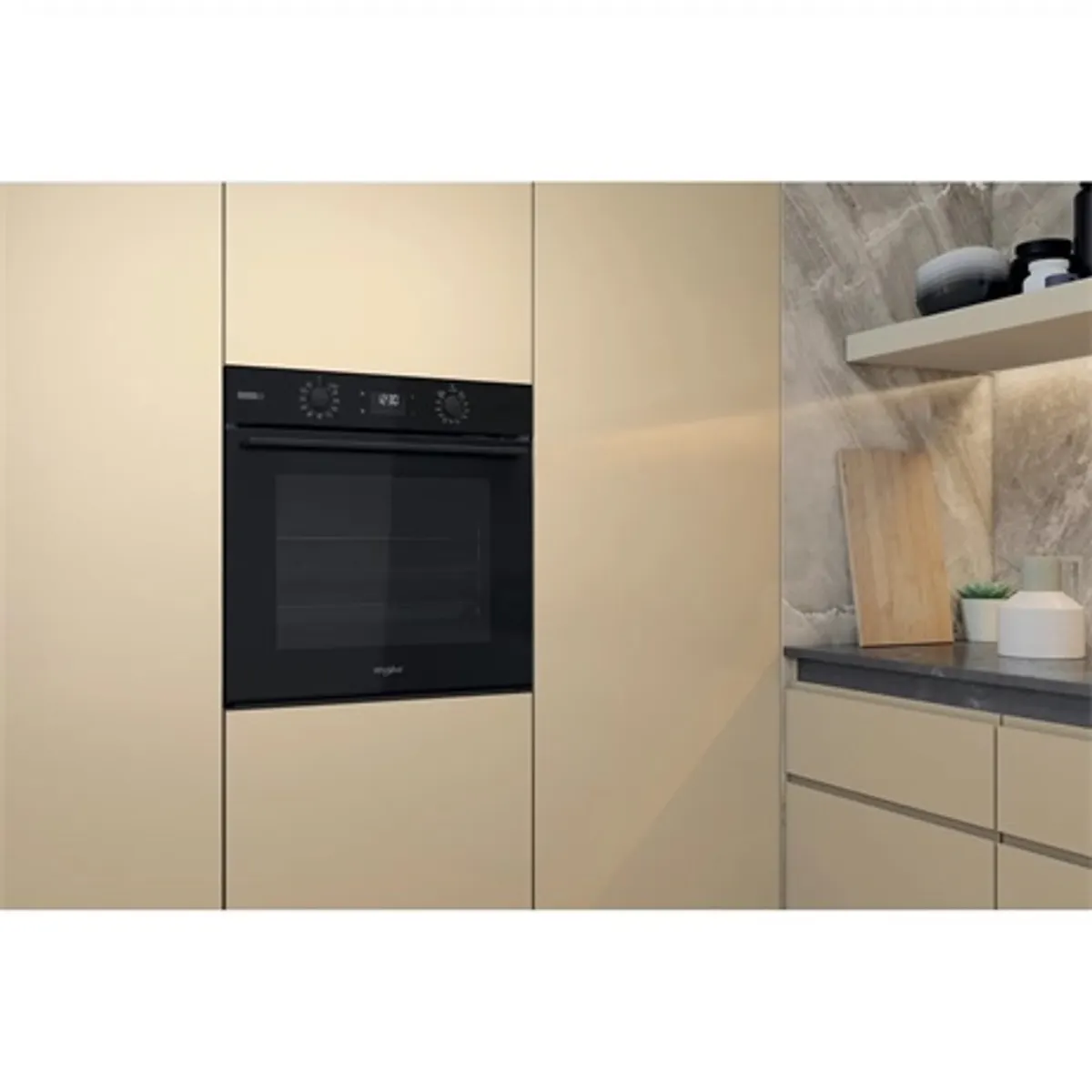 Whirlpool OMSK58RU1SB beépíthető sütő gőz funkcióval, 71 L, digitális kijelző, süllyeszthető kezelőgombok, sütősín #5