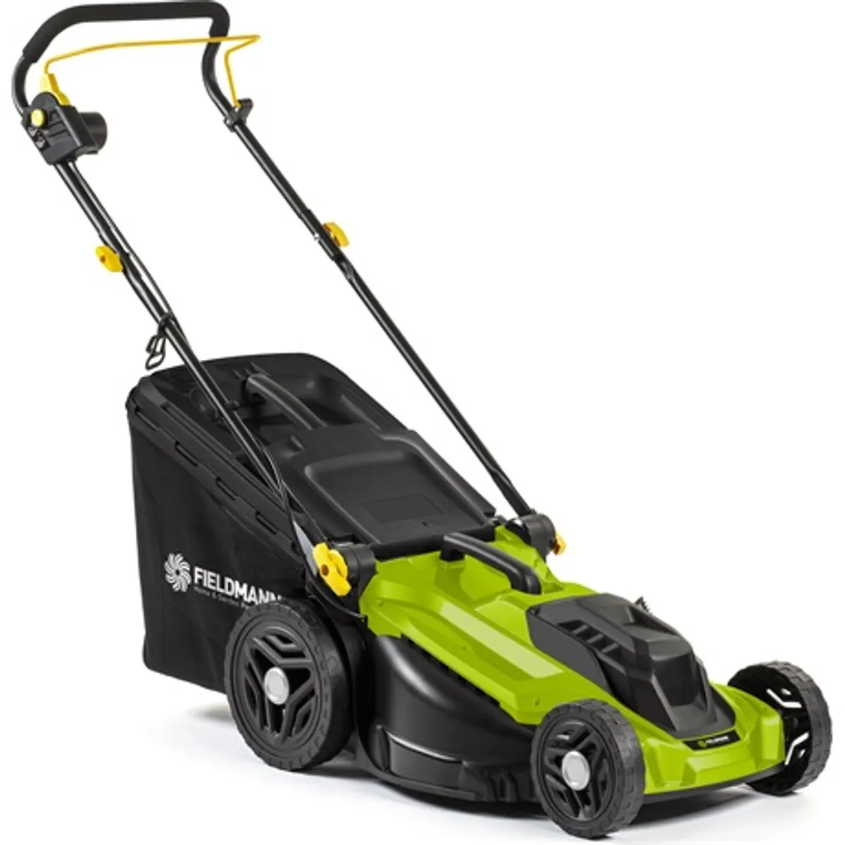 Fieldmann fzr 2037-e elektromos fűnyíró 1600 w 380 mm vágás 30-70 mm 5 pos fűgyűjtő 42 l 800 m2 összecsukható fogantyú állítható #1