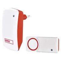 Emos P5750 Vezeték nélküli csengő 230V AC, 433 MHz, 110 dB, 10 dallam, IP44, automatikus párosítás, piros #9