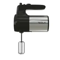 Tesla MX301BX kézi mixer 300W 5 fokozat turbo krómozott habverő és horoggal fekete-inox #1