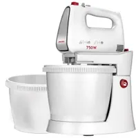 MPM MMR-22Z tálas mixer 2x3L 750W 5 fokozat turbo habverő dagasztó tésztakeverő kioldó gomb biztonsági rendszer fehér #1