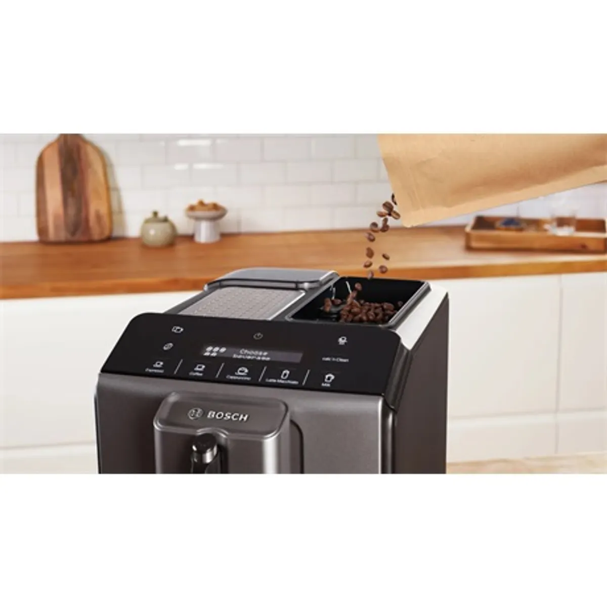 Bosch TIE20504 VeroCafe Serie 2 automata kávéfőző kerámia őrlőmű OneTouch 15 bar tejhabosító LCD csészemelegítő #8