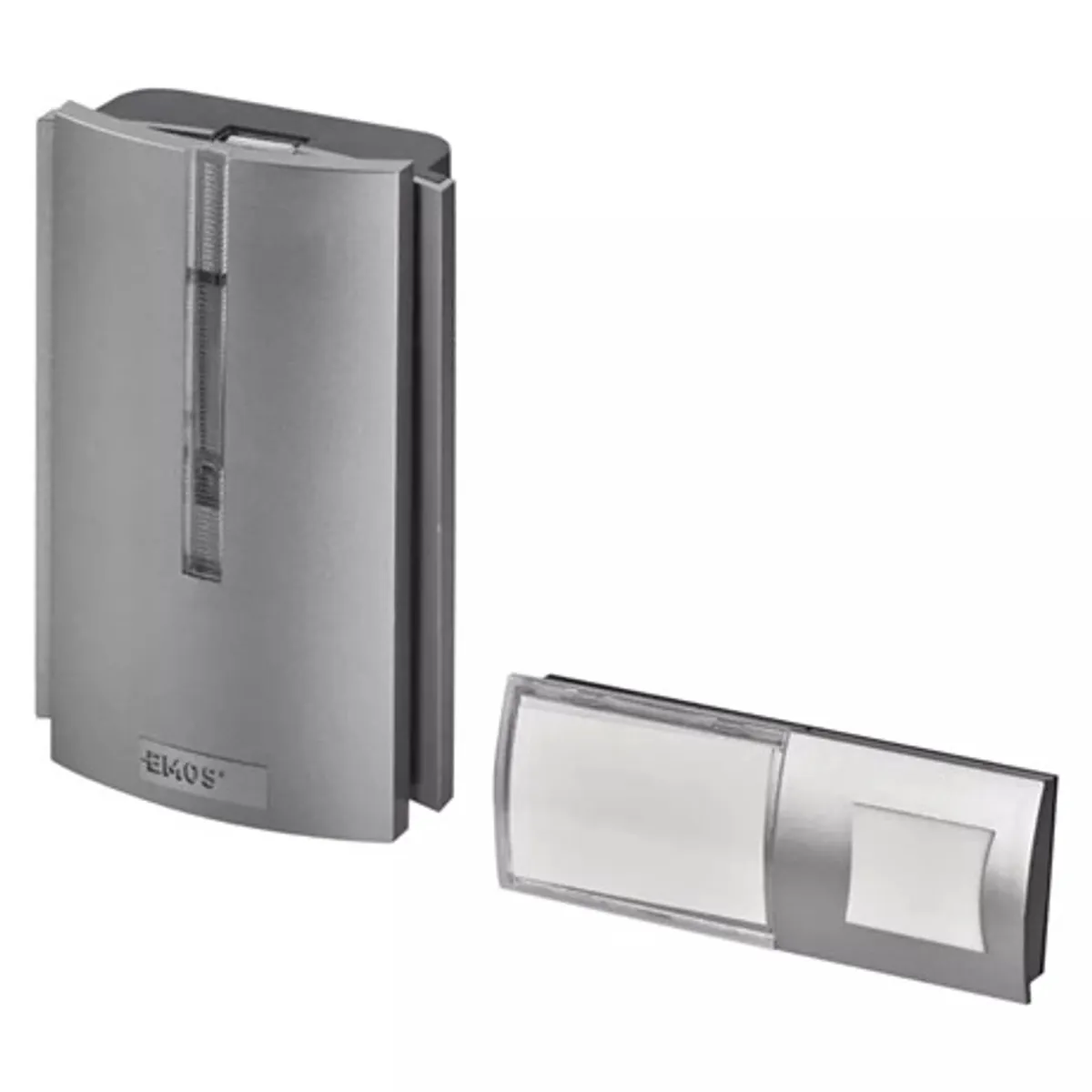 Emos P5760 vezeték nélküli csengő 120 m hatótávolság 16 dallam 85 dB 433 MHz USB-port 2 A self-learning párosítás IP44 ezüst #7