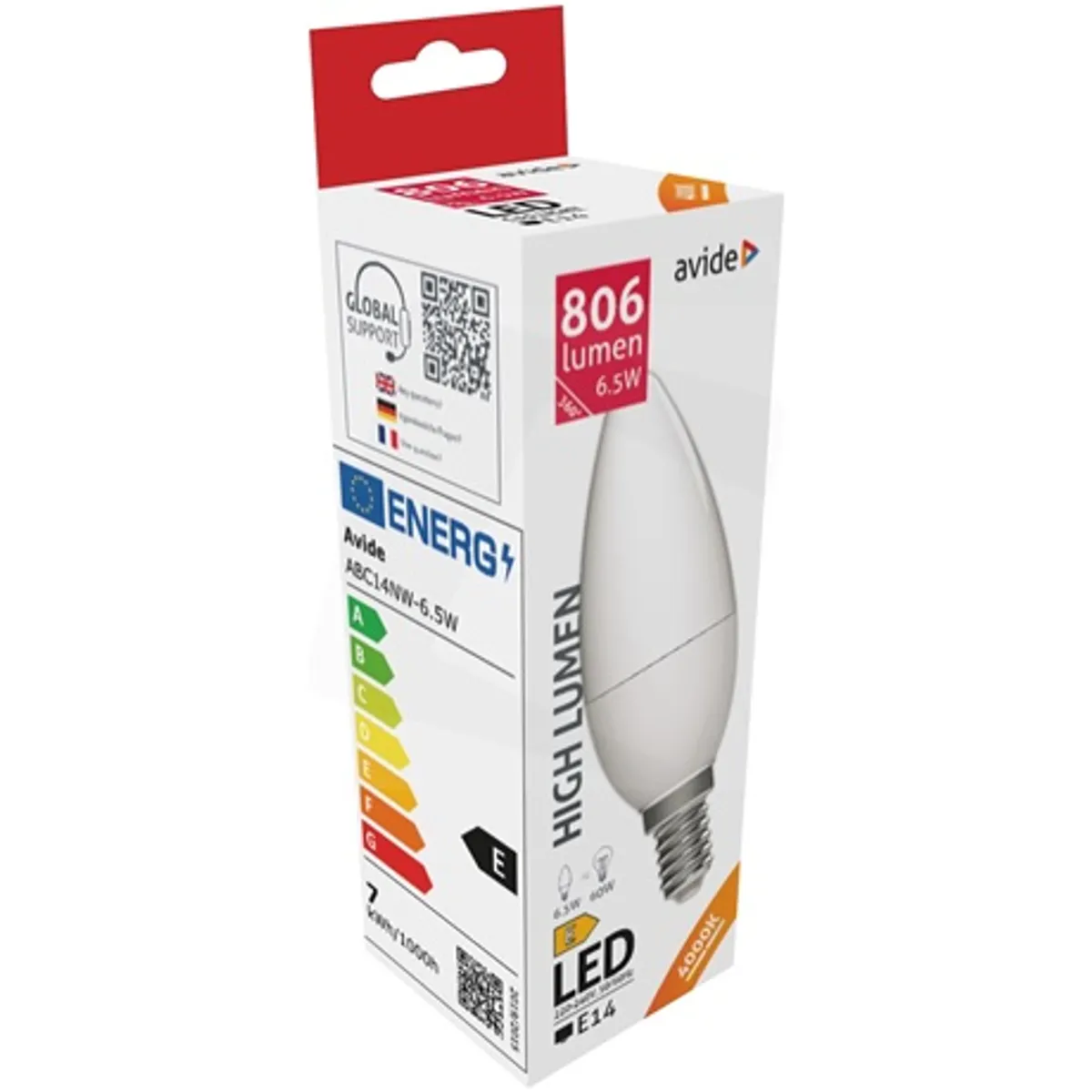 Avide ABC14NW-6.5W LED gyertya E14 NW 4000K 806 lm #3