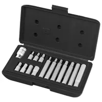 Mtx 113139 bitfej készlet 15 db fél hüvelykes befogó 10 mm hatlapfejű 30 mm és 75 mm CrV acél #4