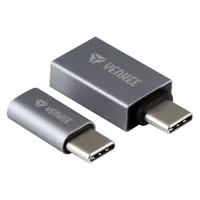 Yenkee YTC 021 USB-C adapter alumínium ház 2 darab szürke