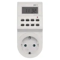 Emos P5521N digitális időkapcsoló aljzat 230V 16A 3680W IP20 8 programok 1 perc kapcsolási idő nyári időszámítás gyerekzár NiMH 1,2V gombelem #1