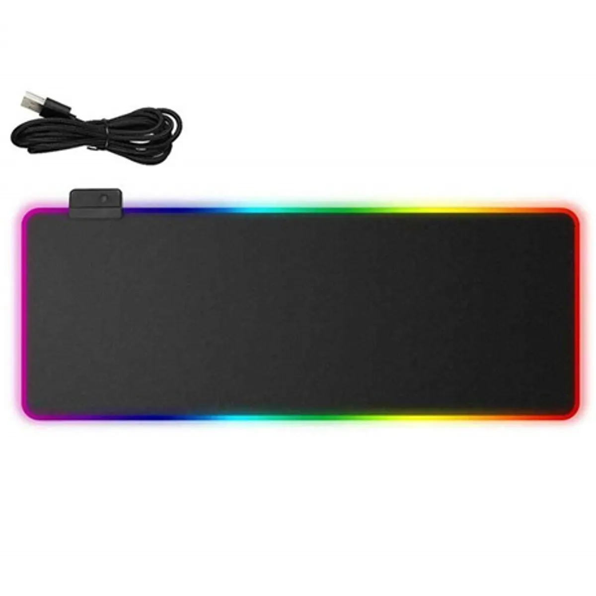 Forev RS-01 RGB LED-es gamer egérpad 80x30 cm, gumírozott csúszásmentes, 11 RGB fénymóddal, vízálló felület, 150 cm USB-kábel #1