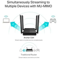TP-LINK ARCHER C64 AC1200 mu-mimo duál sáv 1 WAN 4 LAN #5