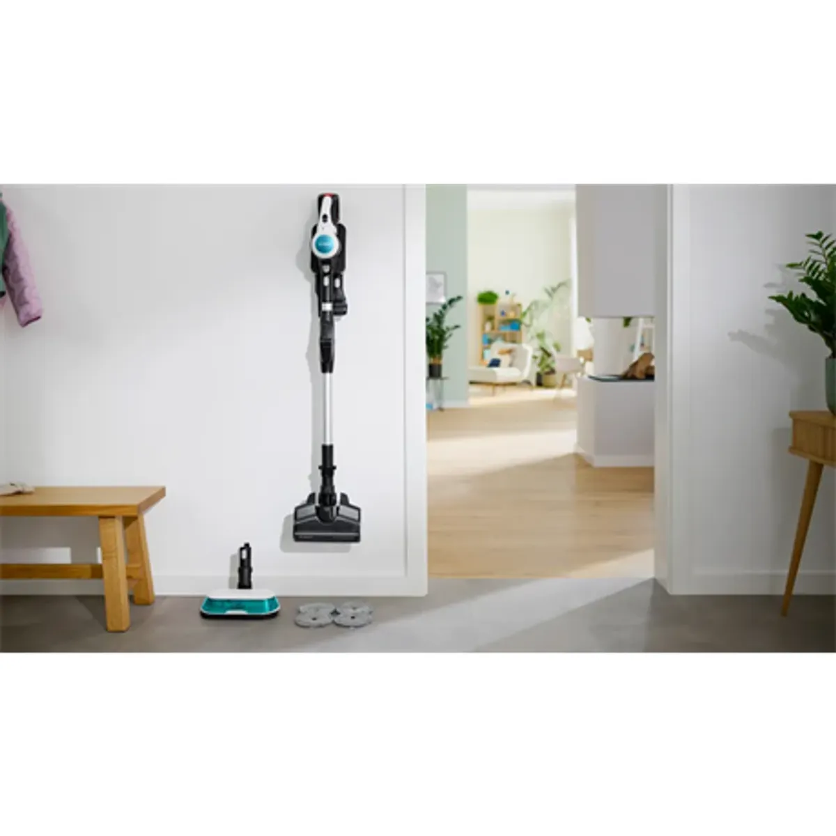 Bosch BCS71HYG3 Unlimited 7 ProHygienic Aqua 18V 3Ah Li-Ion 40 perc HEPA 2in1 DynamicAqua felmosó- és szívófej LED-fénnyel tartalék mopkészlet #9