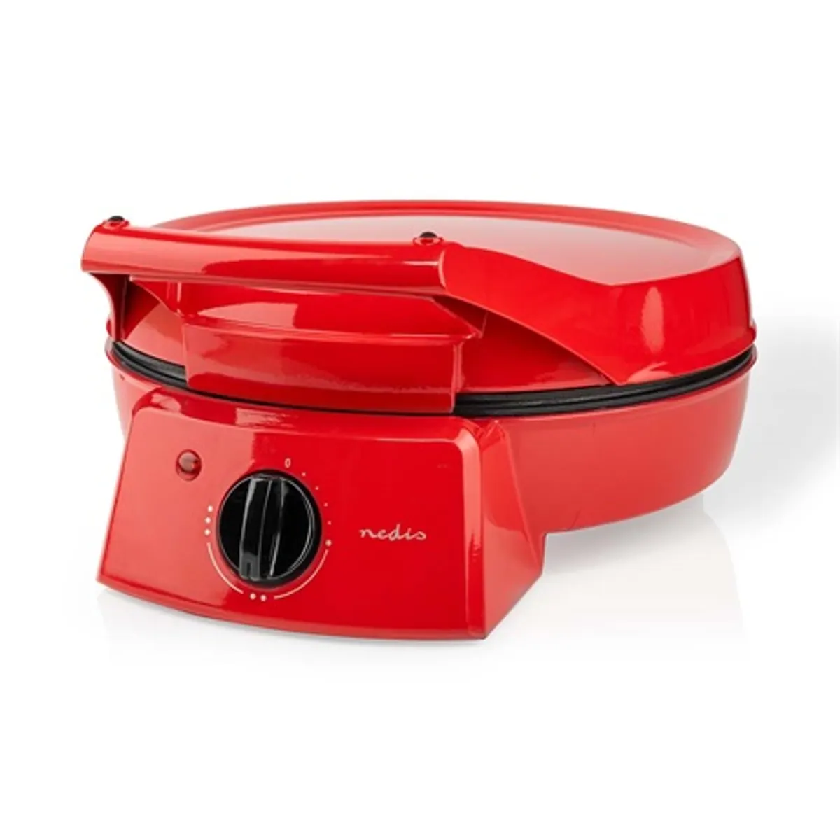 Nedis FCPM100FRD pizza- és grillsütő 30 cm 1800 W állítható hőmérséklet 230 °C 180°-os nyitható asztali grill funkció #4