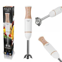 Adler AD4616 botmixer fehér 500W rozsdamentes pengék két sebesség #2