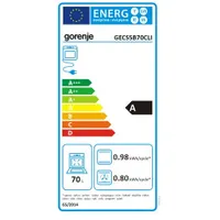 Gorenje GECS5B70CLI szabadonálló kerámia tűzhely elefántcsontszínű 4 zónás kerámia főzőlap 70 L sütő energiaosztály A #10