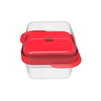 Tefal K2198314 Master Seal négyzetes tároló szett 1,08 l és 0,8 l kapacitás, műanyag, mosogatógépben mosható, egyedi szellőzőnyílás, kétoldalú fedél #1