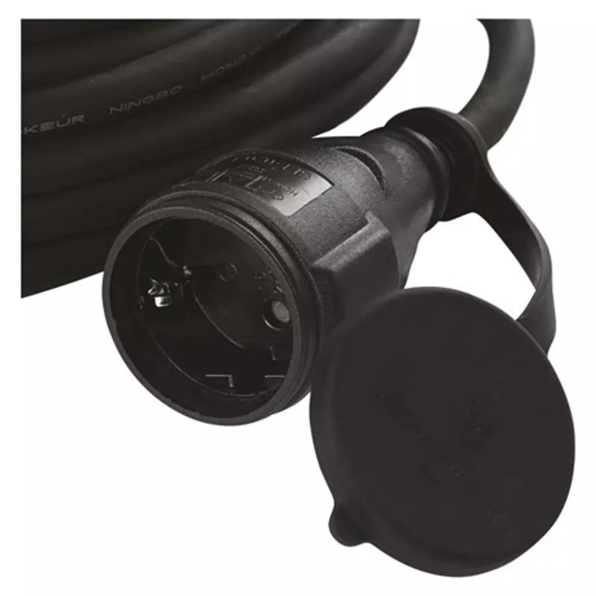 Emos P01820 hosszabbító 20 m 1 aljzat IP44 230V 16A 3x1,5mm2 gumikábellel fekete #5