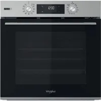 Whirlpool OMSK58RU1SX beépíthető sütő gőz funkcióval, pirolitikus és hidrolitikus tisztítás, inox, 71 l 59,5x59,5x55,1 cm