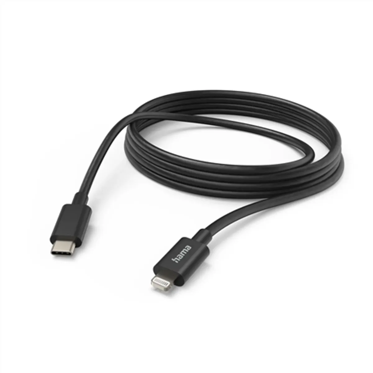 Hama 00201599 Lightning Type-C adatkábel 3 m USB 2.0 3 A fekete Apple-kompatibilis #1