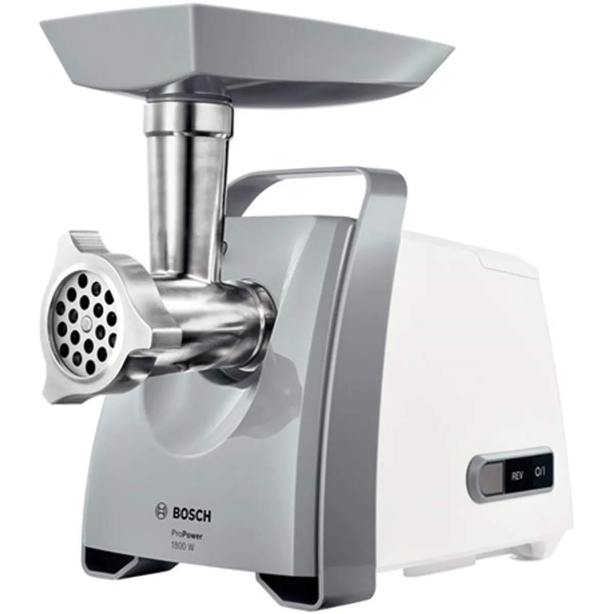 Bosch MFW66020 ProPower húsdaráló 600 W hátramenet kolbásztöltő kebabkészítő lyuktárcsák beépített tároló #1