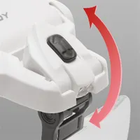 Handy 10792 fejpántos nagyító LED világítással 1.2x 1.5x 2x 2.5x 3.5x lencse szett, állítható fejpánt 250-450 mm, 2 LED, 15 lm, DC 4,5V 3x AAA elem #7