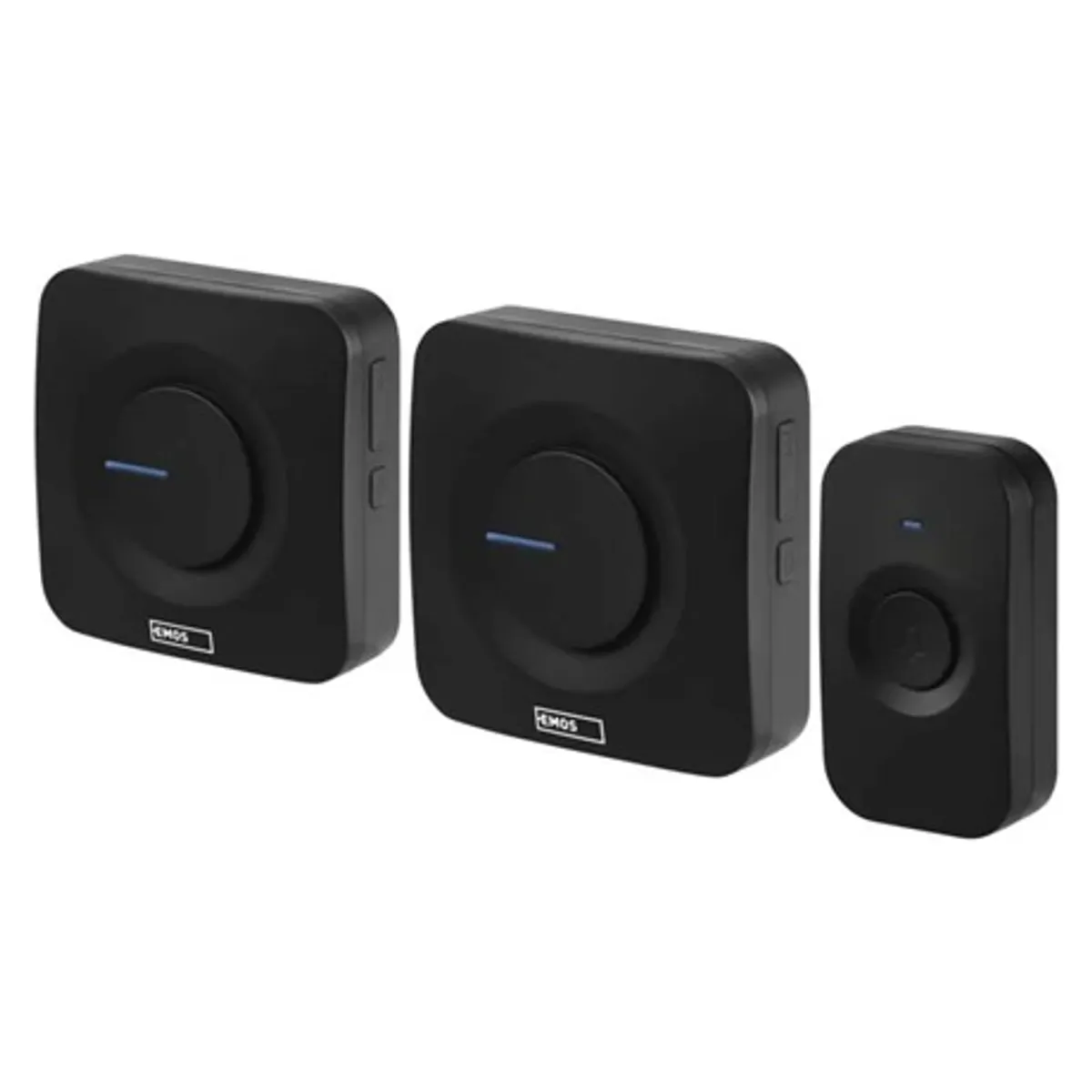 Emos P5730 vezeték nélküli csengő 433 MHz 90 dB 52 dallam IP56 vízálló gomb automatikus párosítás 180 m #5