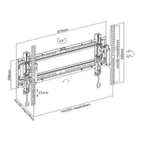 Stell SHO 3630 Fali konzol 43"-100" teherbírás 70 kg dőlés 12° forgás 5° szintkorrekció 3° távolság falhoz 7,8-13,4 cm VESA 150x50-910x405 #9