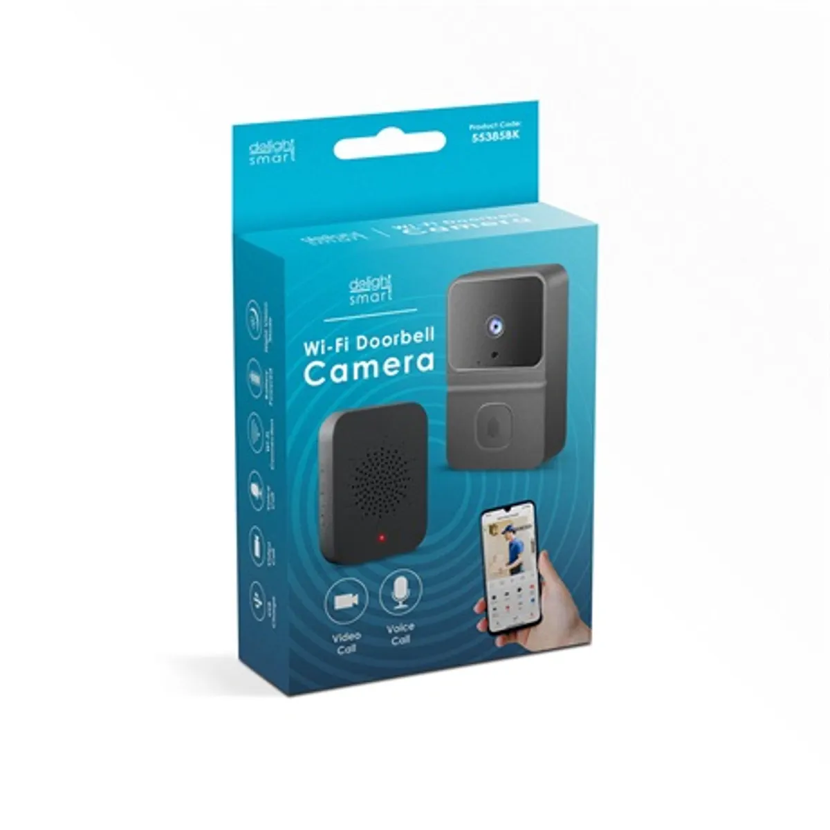 Delight Smart 55385BK videó kaputelefon szett akkumulátoros wifi fekete #3