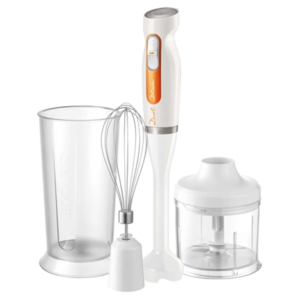 Sencor SHB4260WH-EUE3 botmixer szett 600 W 2 fordulatszám rozsdamentes pengék habverőfej 700 ml keverőedény 500 ml aprítóedény #2