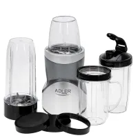 Adler AD4084 turmixgép 500W nominal 1200W max 4 pengés és 2 pengés rozsdamentes acél BPA mentes kulacs pulzáló védelem csúszásmentes talpak #8