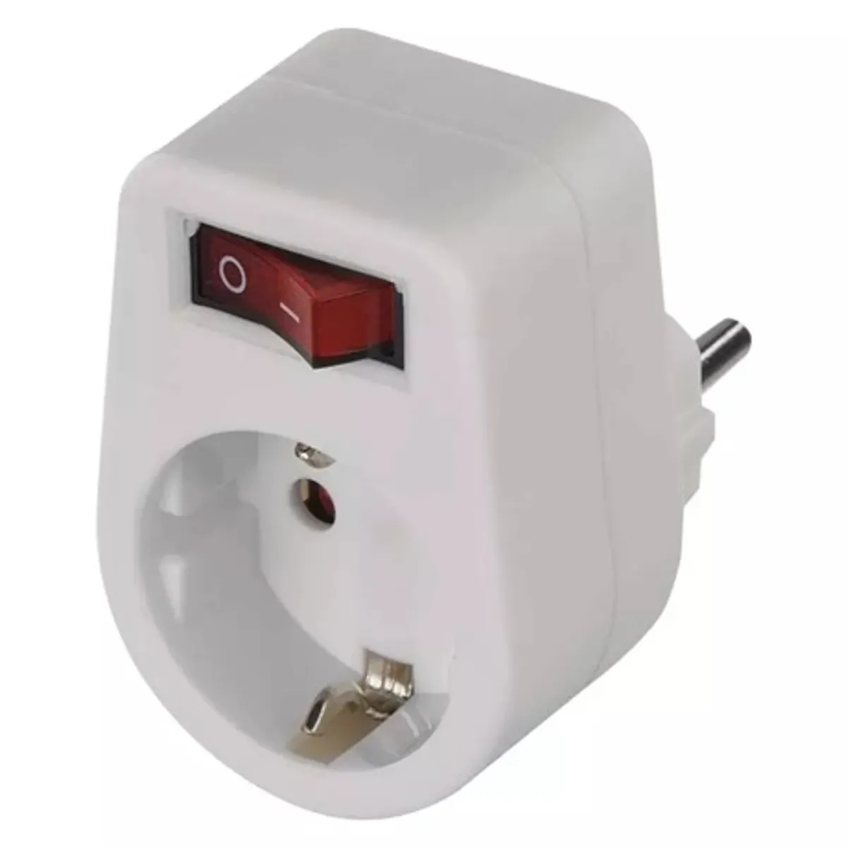 Emos P00262 kapcsolós aljzat 1x 2P és PE Schuko fehér IP20 2300W #4