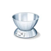Beurer KS 54 konyhai mérleg tálas inox 5 kg 1 g 1,5 l időzítő helyiség-hőmérő #1