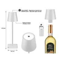 Beper P201UTP112 asztali lámpa érintőkapcsolóval, USB töltéssel, vízálló, beltér és kültér használat, 2W, barna #5
