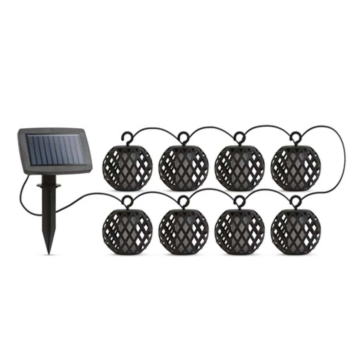 Garden of Eden 11741 Szolár fényfüzér 8 gömb narancssárga LED 10 LED gömbönként 140 cm IP44 automatikus sötétedéskor #1