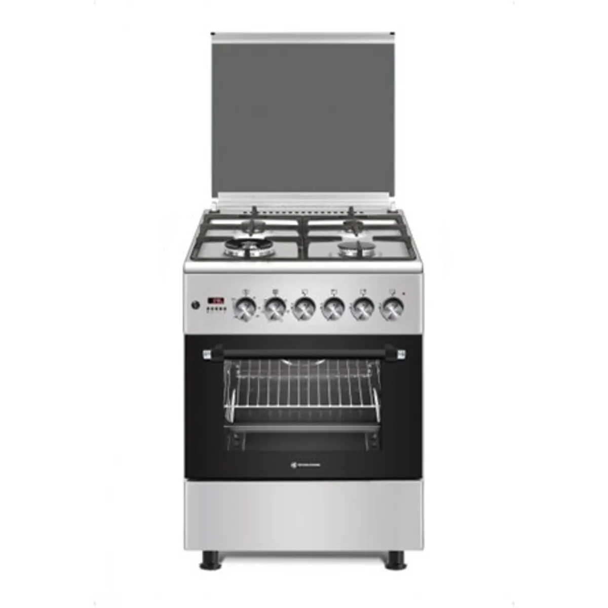 Novacook F6TS40E6 HI tűzhely kombinált 56L sütő, 9,1 kW gáz, 2363 W, 3 gázégő + wok, inox, turbo légkeverés, tepsitartó sín, egykezes gyújtás #1