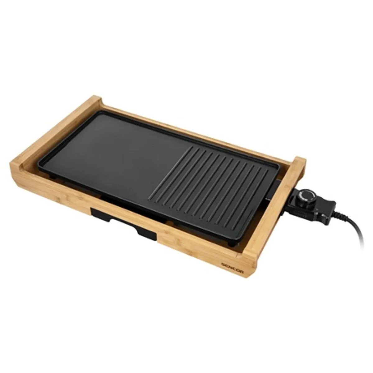 Sencor SBG 206BK grillsütő 2 az 1-ben sima és bordás sütőlap 43x23 cm állítható hőmérséklet 1800 W #2