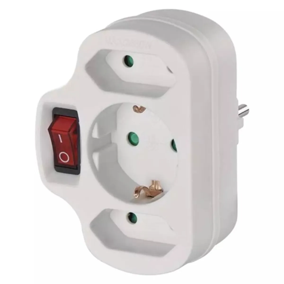 Emos P00282 elosztó kapcsolóval 3 aljzat 250 V 16 A fehér műanyag ip20 gyerekzár #4