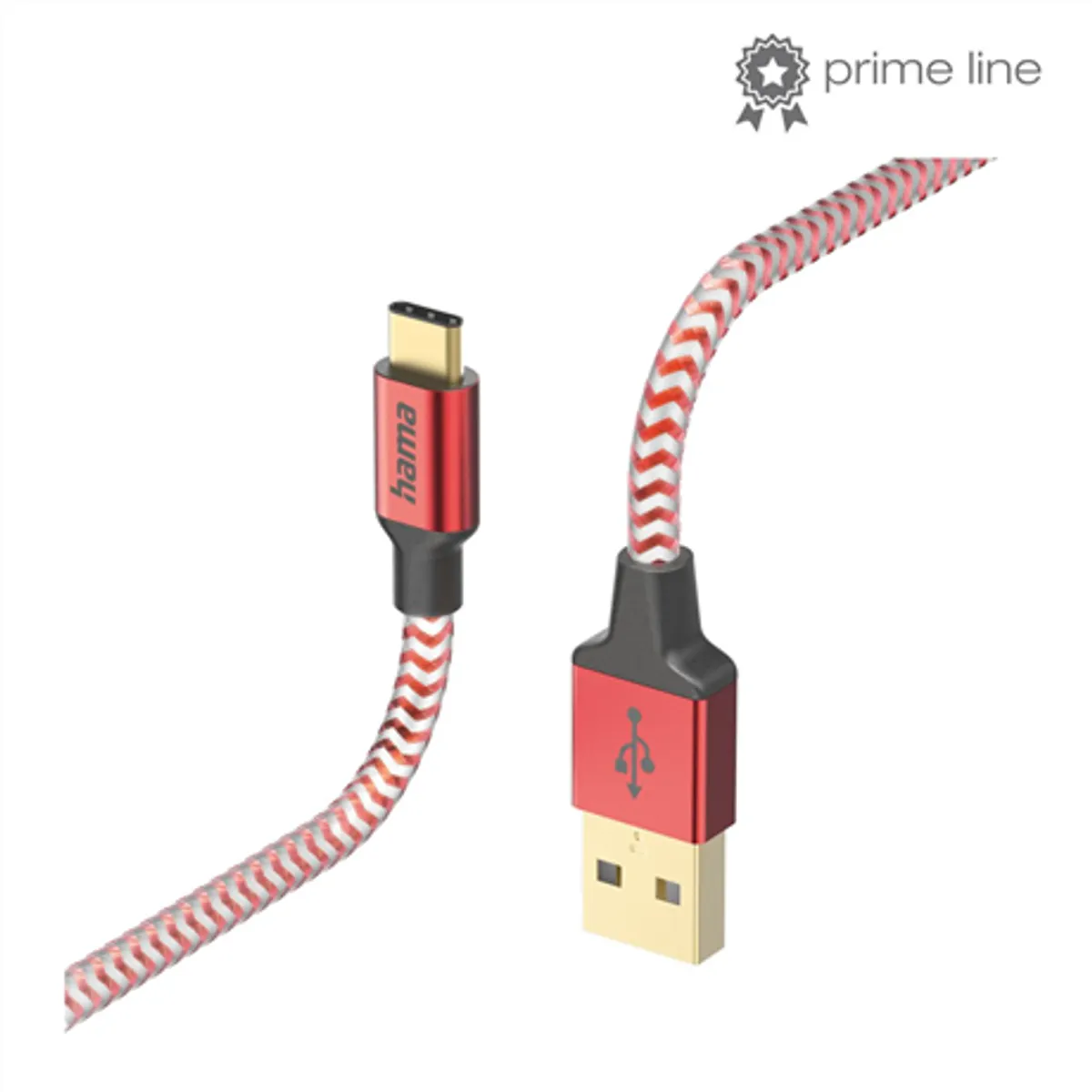 Hama 00201559 FIC E3 USB Type-C Reflective 1,5 m piros árnyékolt adatkábel USB 2.0 #3