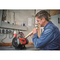 Einhell TC-US 350 asztali szalagcsiszoló 350 W 2980 min-1 686x50 mm szalag 80 szemcsefinomság 150x32 mm korong 36 szemcsefinomság #6
