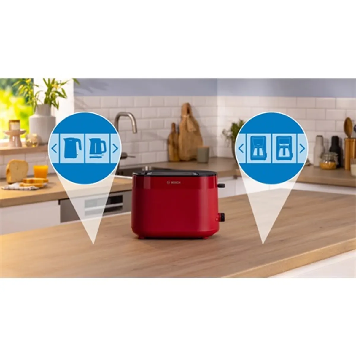 Bosch TAT2M124 kenyérpirító 2-szeletes mélypiros #3