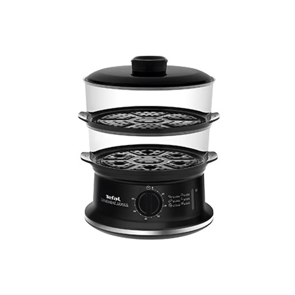 Tefal VC140131 Ételpároló 980 W 60 perc időzítő, automatikus kikapcsolás, 2 tál, 6 L kapacitás, látható vízszintjelző, rizs/hüvelyes pároló #1