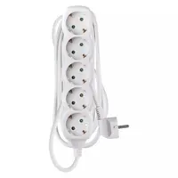 Emos P0523R Hosszabbító 3 m fehér 5 aljzatok Schuko 1,5 mm2 PVC gyerekzár #1