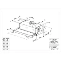 Faber FLEXA NG HIP AM/X A60 Páraelszívó beépíthető 600 mm 2x LED fém kazettás szűrő 3 sebesség 220-420 m3/h 150/120 mm #2