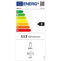 Indesit SI6 2 W Hűtőszekrény 323 L E LED világítás jobb oldali ajtónyitás fehér 1670 mm 595 mm 645 mm #6