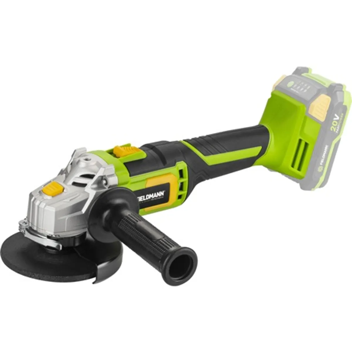 Fieldmann FDUB 70605-0 akkumulátoros sarokcsiszoló 20V Li-ion 115 mm 0-11000 rpm tárcsafék 3 pozíciós oldalsó fogantyú #1