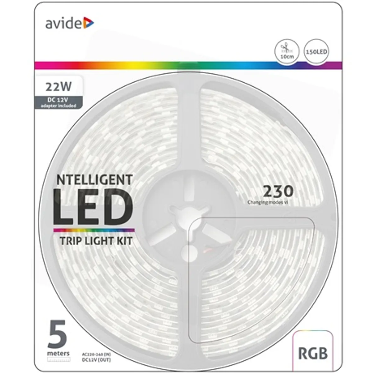 Avide ABLSBL12V5050-30RGB-IC65 Led szalag RGB 12V IP65 5 m 150 LED címezhető IC távirányító #1