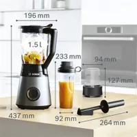 Bosch MMB6177S VitaPower Serie 4 turmixgép 1200 W 2 az 1-ben pengével ToGo palack 0,6 L #3