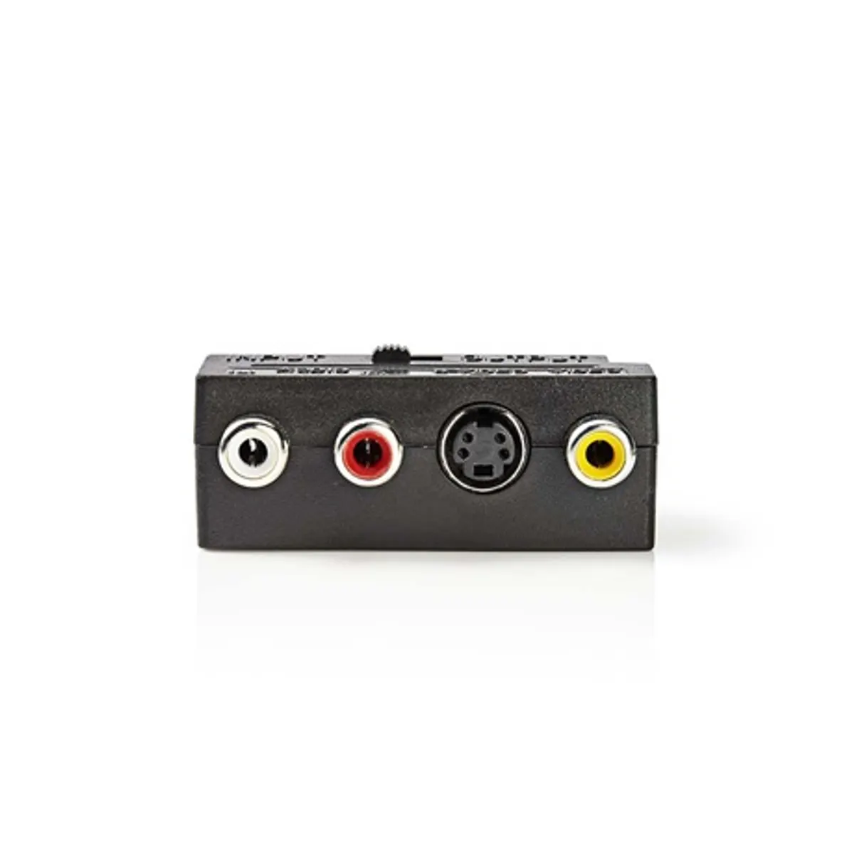 Nedis CVGP31902BK SCART adapter SCART férfi S-Video nő és 3x RCA nő nikkelezett fekete kapcsolható #2