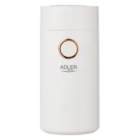 Adler AD4446WG kávédaráló 150W rozsdamentes acél pengék átlátszó tető bekapcsoló gomb 75 g kapacitás #9