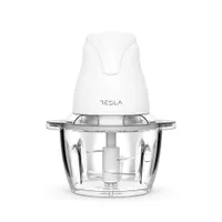 Tesla FC302W elektromos aprító 400W 1 literes üvegtál 4 penge fehér egyérintéses működés biztonsági kapcsoló #3