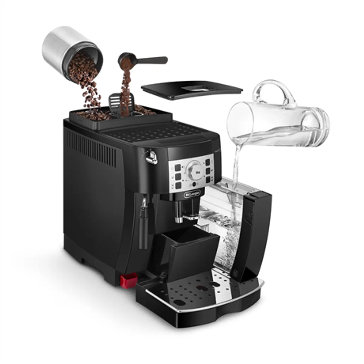 Delonghi ECAM22.115.B Magnifica S automata kávéfőző, 13 őrlési fok, 1,8 l, 1450 W, manuális tejhabosító, 2 csésze egyidejűleg #6