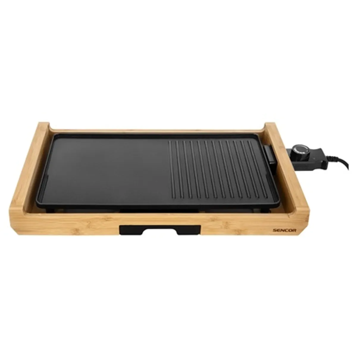 Sencor SBG 206BK grillsütő 2 az 1-ben sima és bordás sütőlap 43x23 cm állítható hőmérséklet 1800 W #1